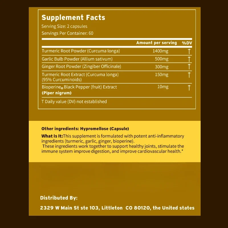 4-in-1 Turmeric Ginger Supplem - Turmeric Curcumin Capsule recension och pris