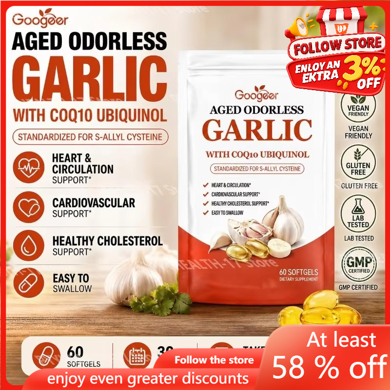 Googeer Aged Odorless Garlic S - Coq10 Ubiquinol Softgel recension och pris